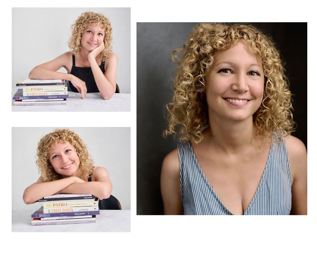 The image is of headshot photographer Jacqui McSweeney's work with client.